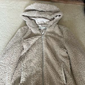 Kenneth Cole Faux Mink Zip Jacket Small